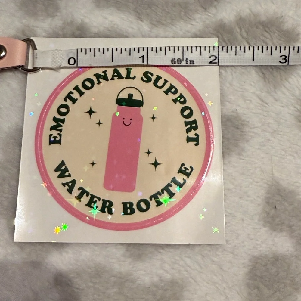 Sparkly Emotional Support Water Bottle Stickers